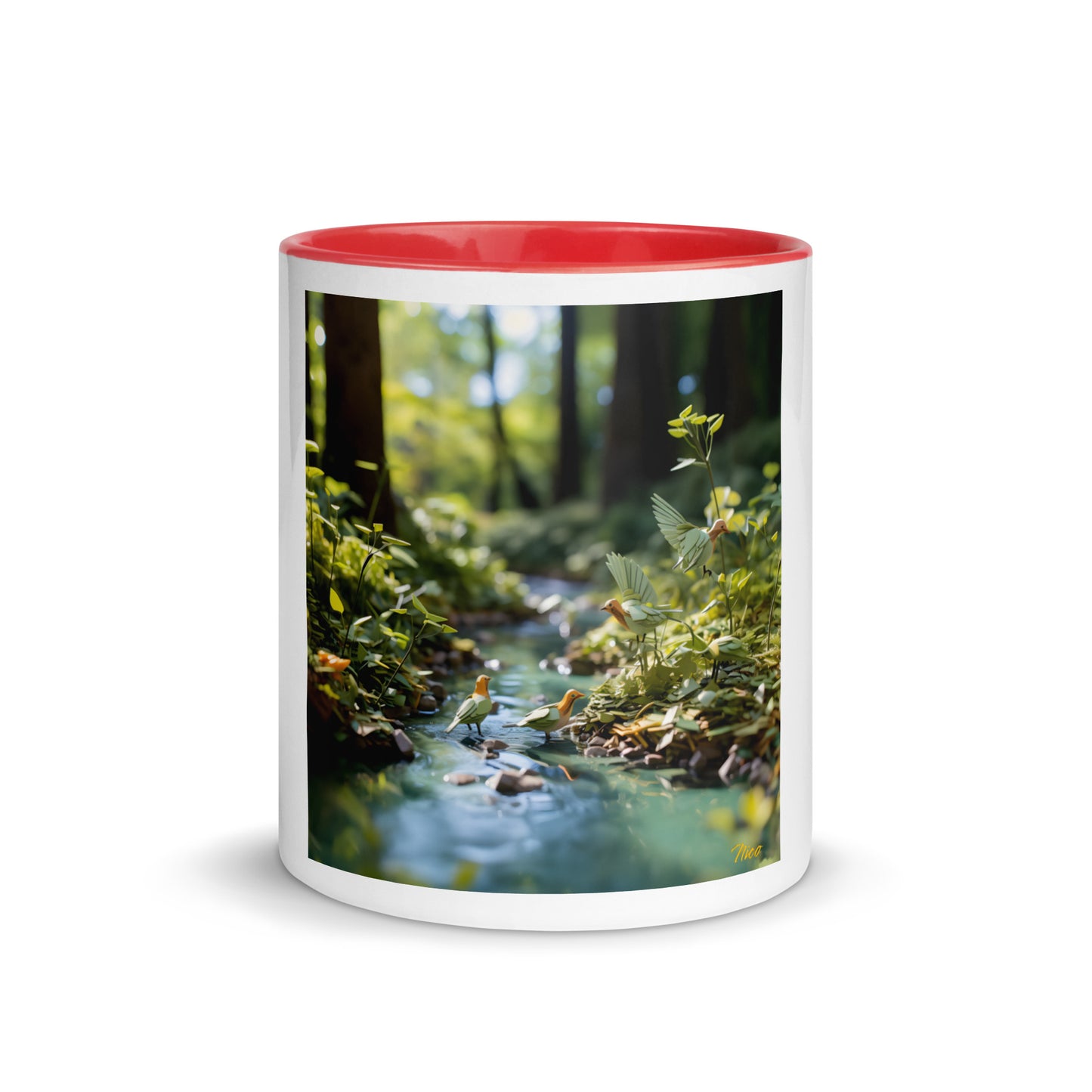Relaxing By The Brook Series Print #8 - Mug with Color Inside
