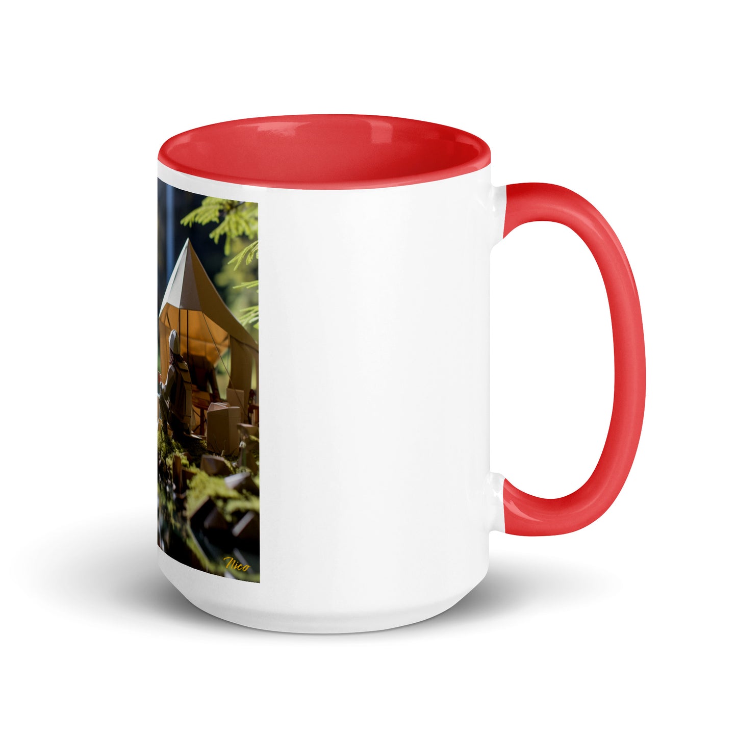 Relaxing By The Brook Series Print #5 - Mug with Color Inside