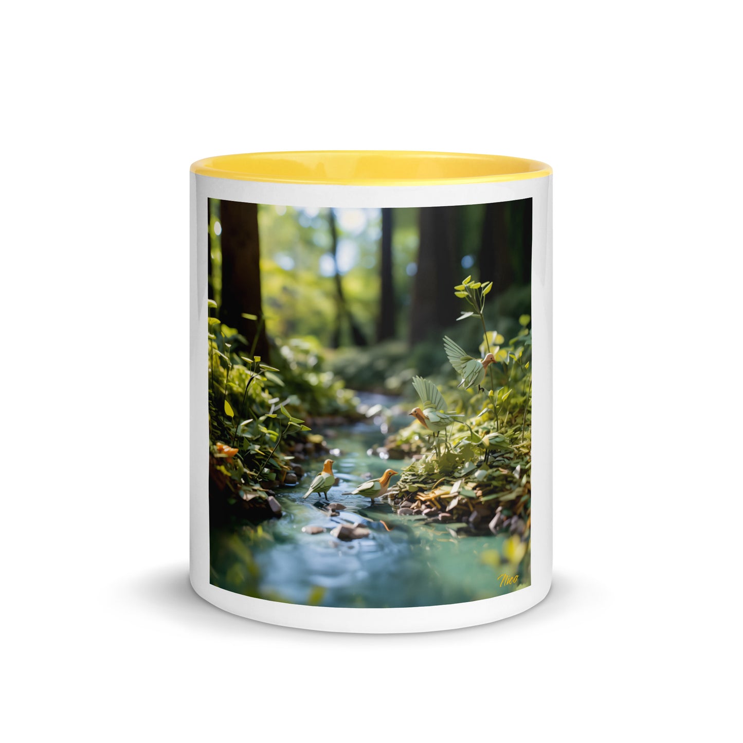 Relaxing By The Brook Series Print #8 - Mug with Color Inside