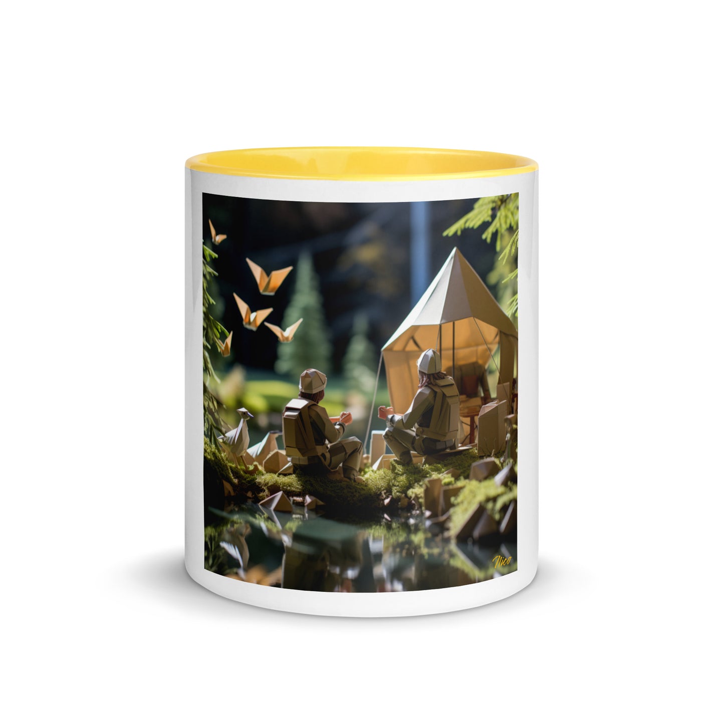 Relaxing By The Brook Series Print #5 - Mug with Color Inside