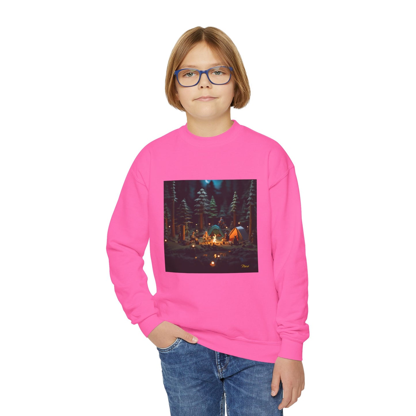 Under The Starry Skies Series Print #3 Youth Crewneck Sweatshirt