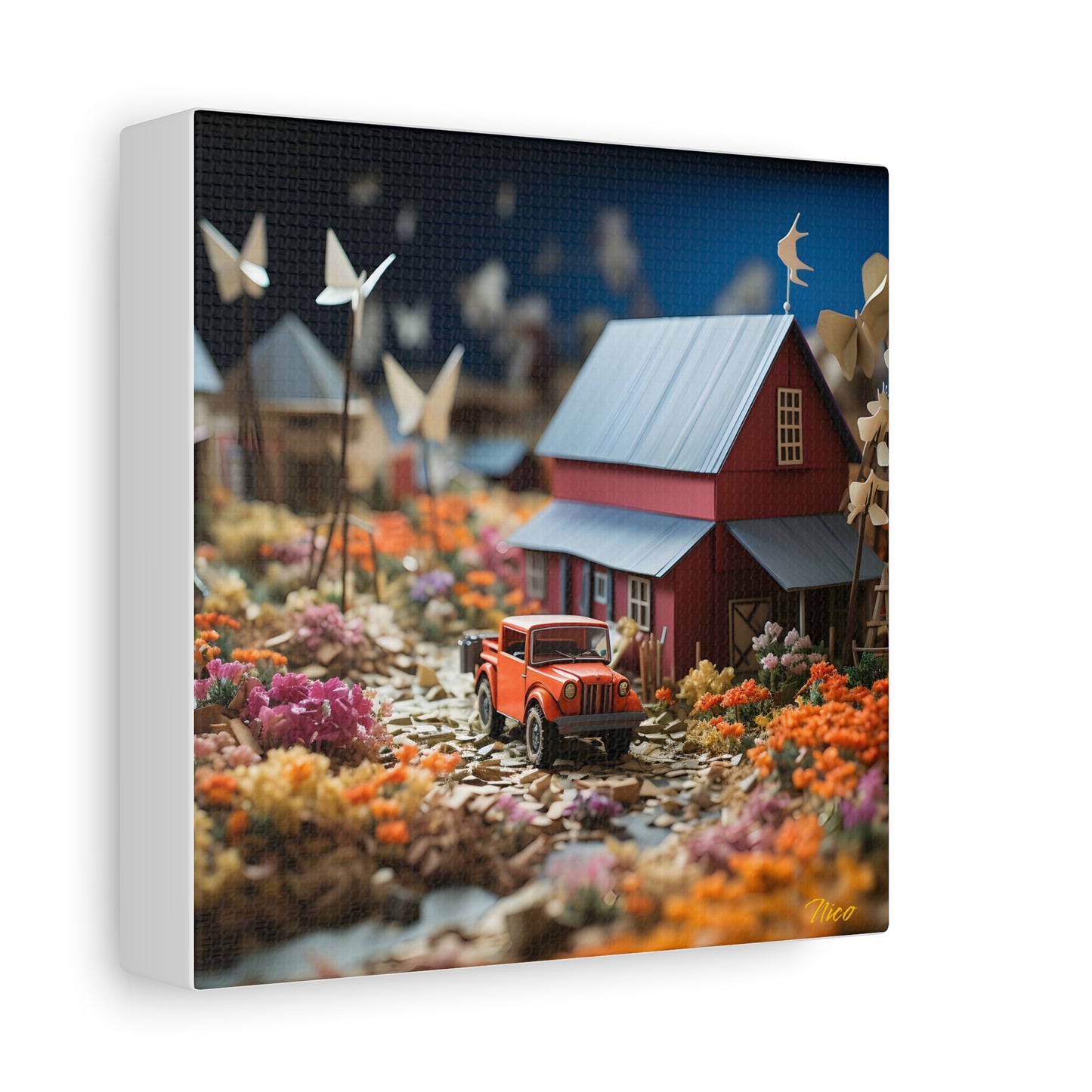 Meadow By The Farm Series Print #3 - Streched Matte Canvas Print, 1.25" Thick