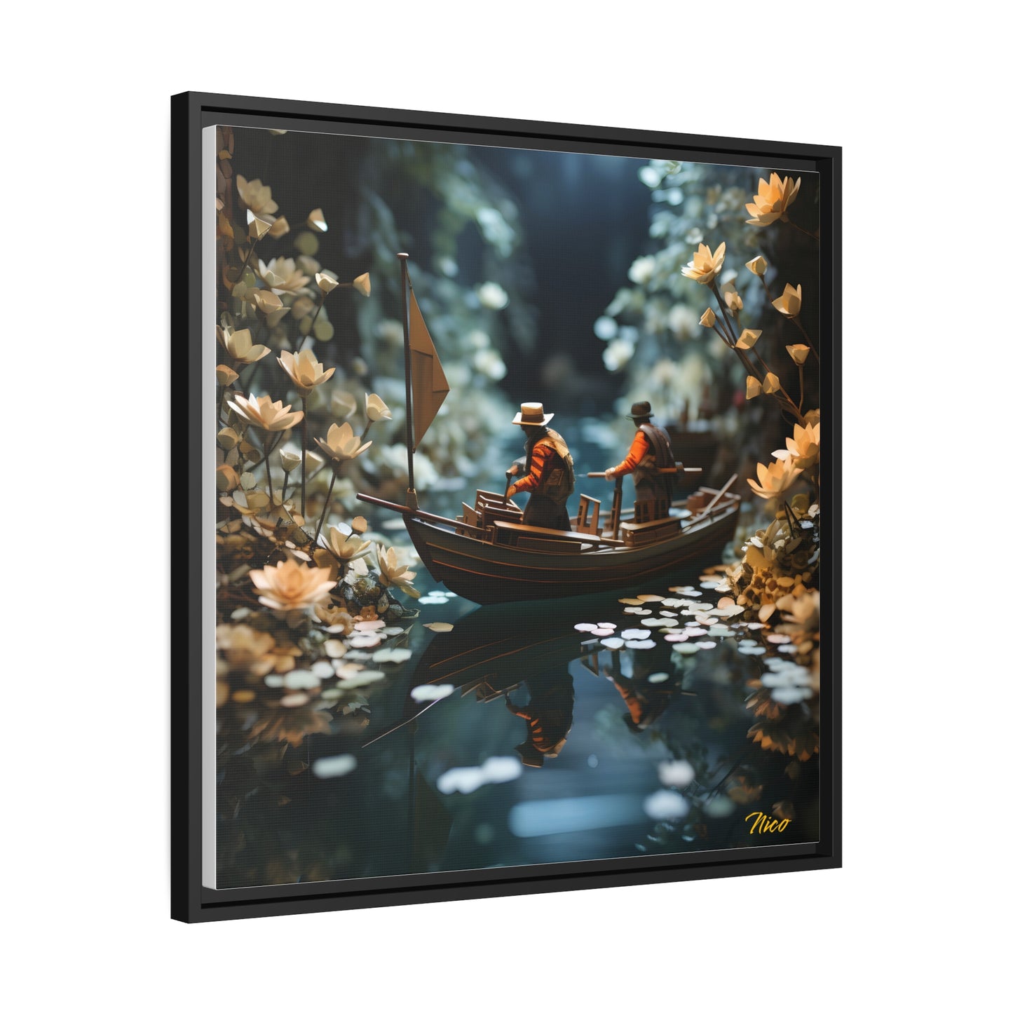 Born On A Bayou Series Print #10 - Black Framed Canvas Print