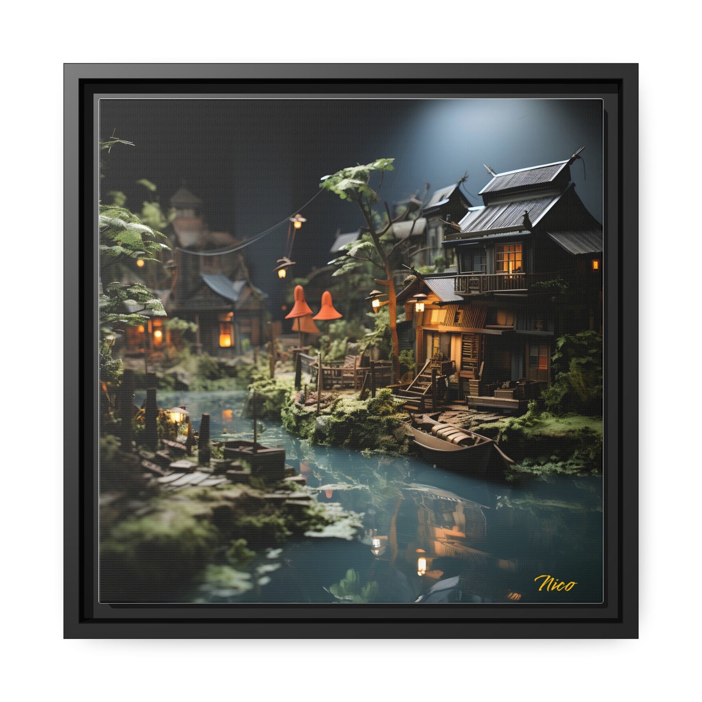 Born On A Bayou Series Print #6 - Black Framed Canvas Print