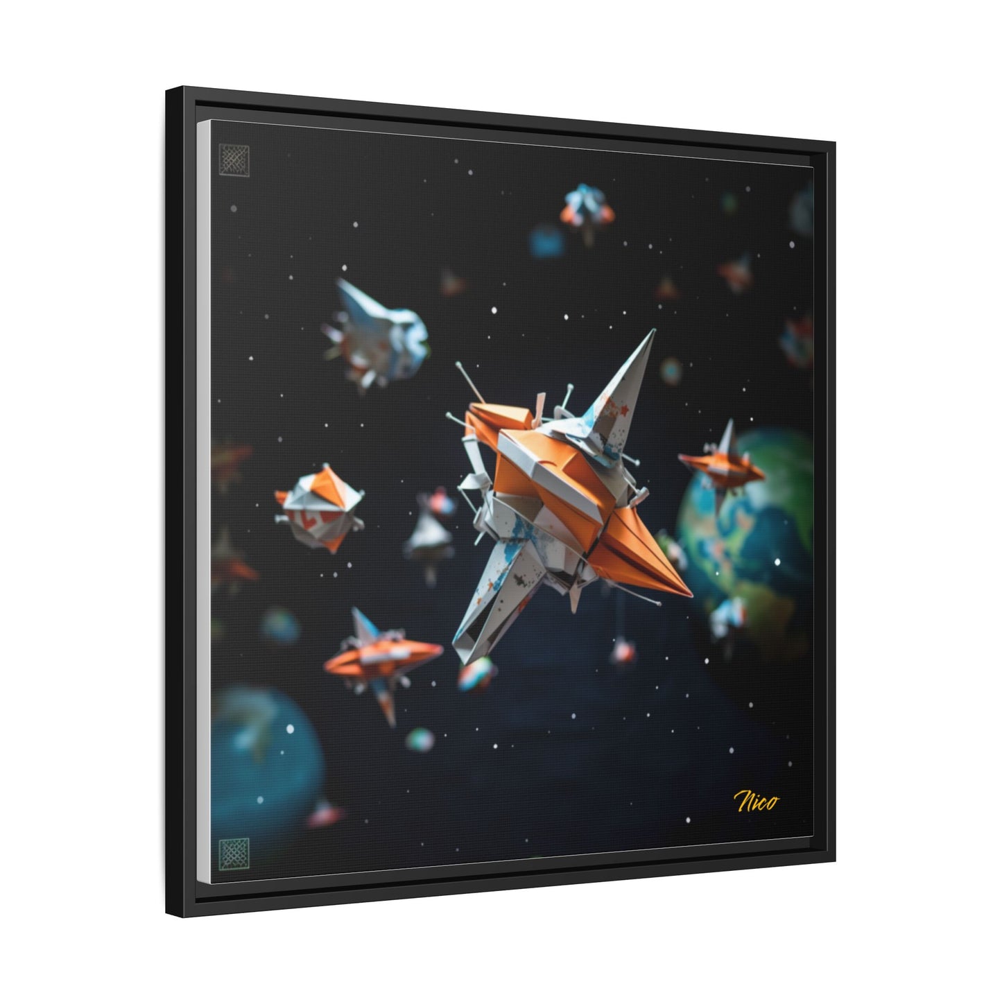 Elons' 1Dream Series Print #1 - Black Framed Canvas Print