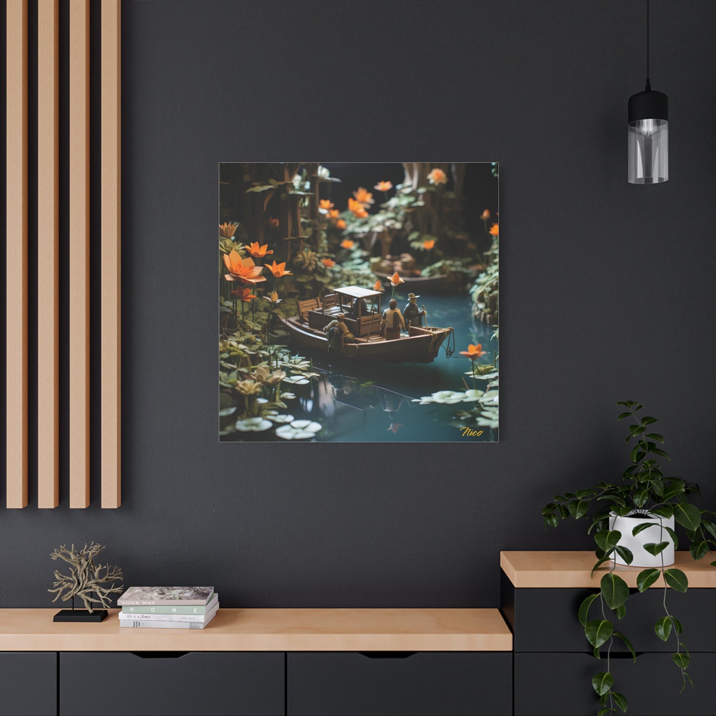 Born On A Bayou Print #4 - Streached Matte Canvas Print, 1.25" Thick