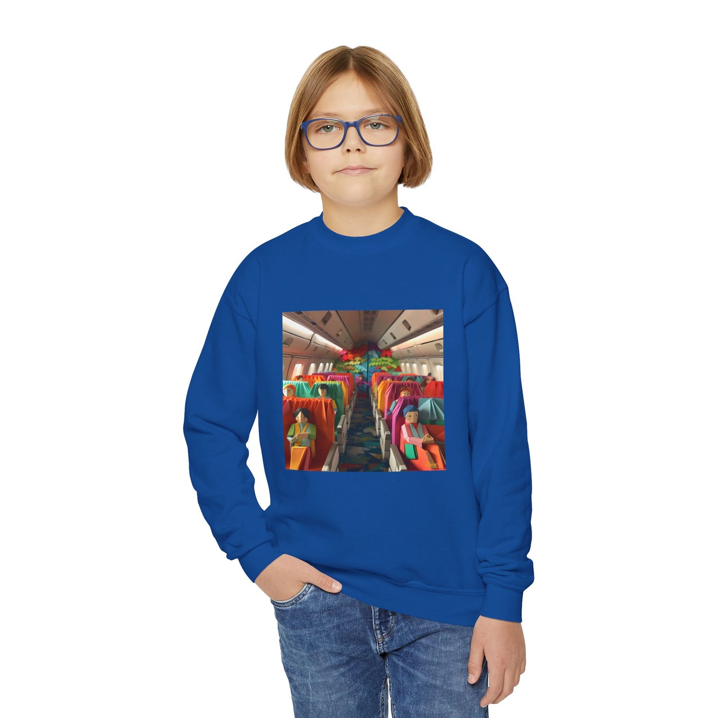 Frequent Flyer Miles Series Print #2 Youth Crewneck Sweatshirt