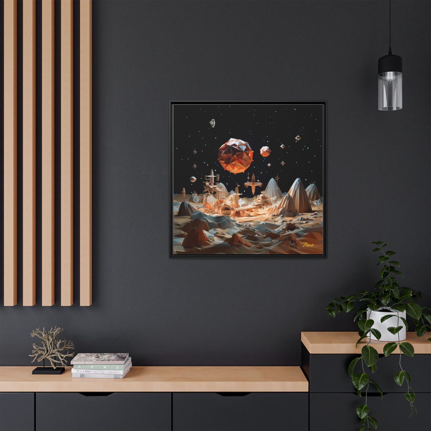 Elons' Dream Series Print #7 - Black Framed Canvas Print