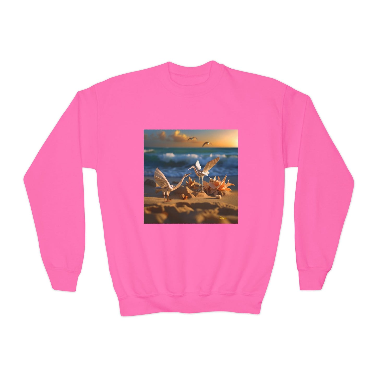 By The Seaside Series Print #3 Youth Crewneck Sweatshirt