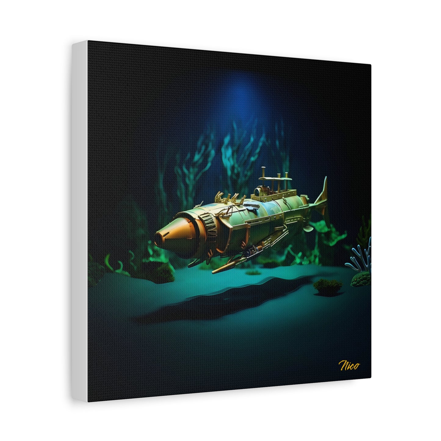 20,000 Leagues Under The Sea Series Print #6 - Streched Matte Canvas Print, 1.25" Thick