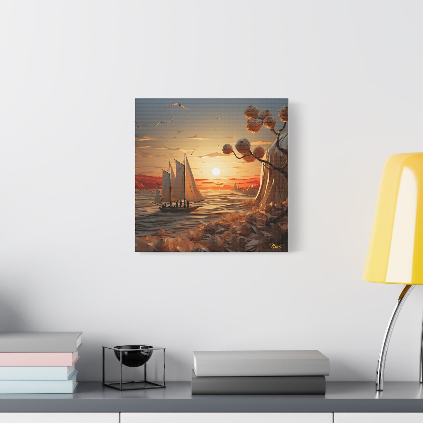 Into The Sunset Series Print #10 - Streched Matte Canvas Print, 1.25" Thick