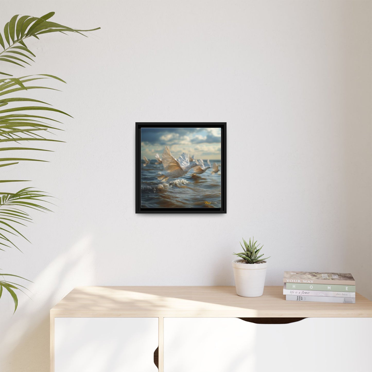 By The Seaside Series Print #8 - Black Framed Canvas Print