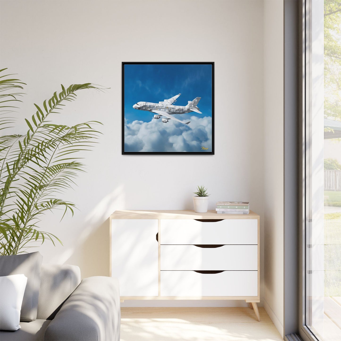 Frequent Flyer Miles Series Print #5 - Black Framed Canvas Print