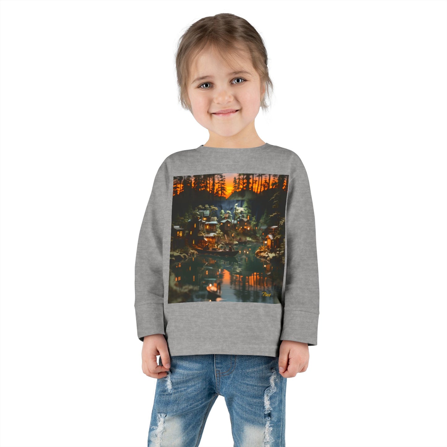 Born On A Bayou Series Print #2 Toddler Long Sleeve Tee