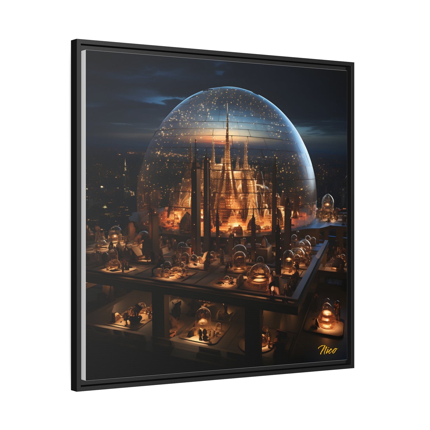 Elons' Dream Series Print #10 - Black Framed Canvas Print