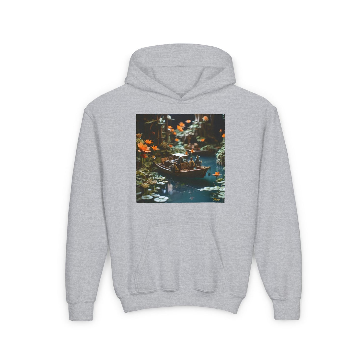 Born On A Bayou Series Print #4 Youth Heavy Blend Hooded Sweatshirt