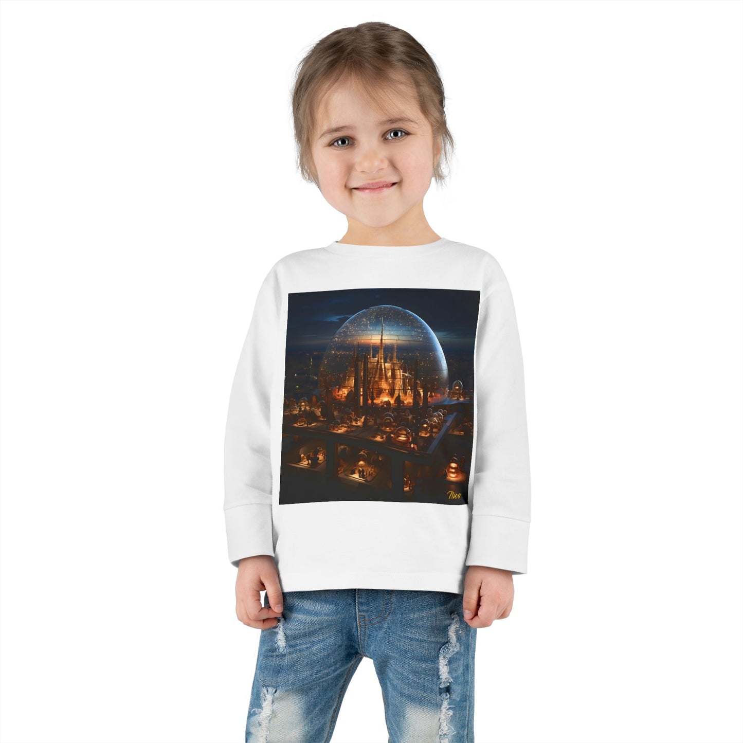 Elons' Dream Series Print #10 Toddler Long Sleeve Tee