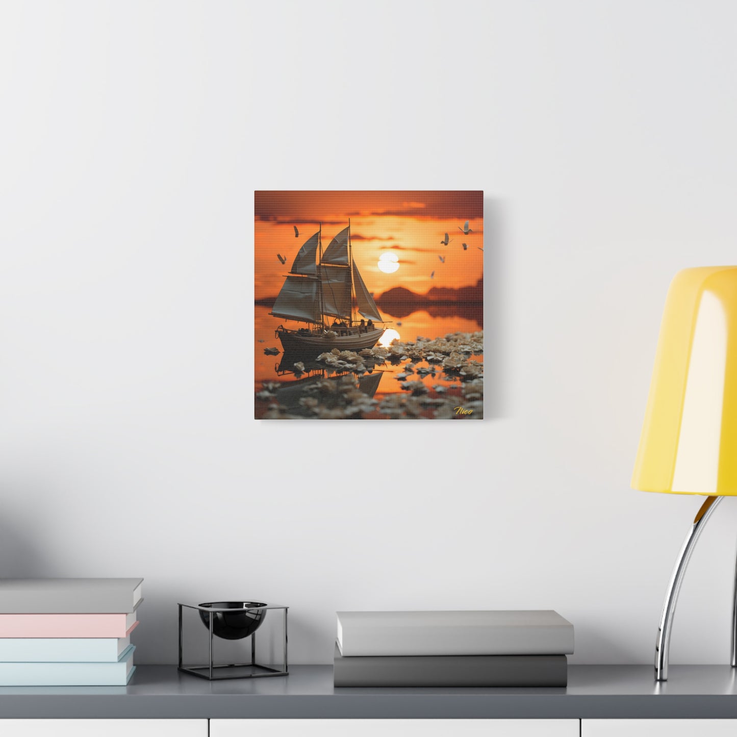 Into The Sunset Series Print #9 - Streched Matte Canvas Print, 1.25" Thick