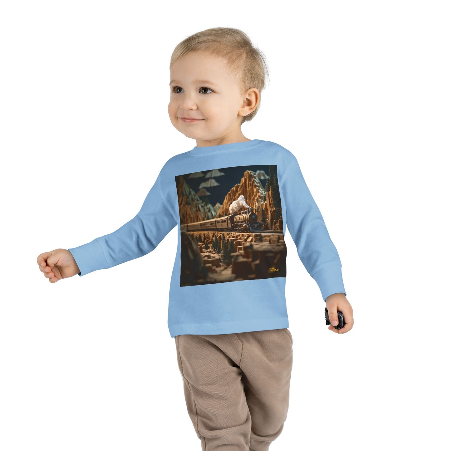 Orient Express Series Print #9 Toddler Long Sleeve Tee