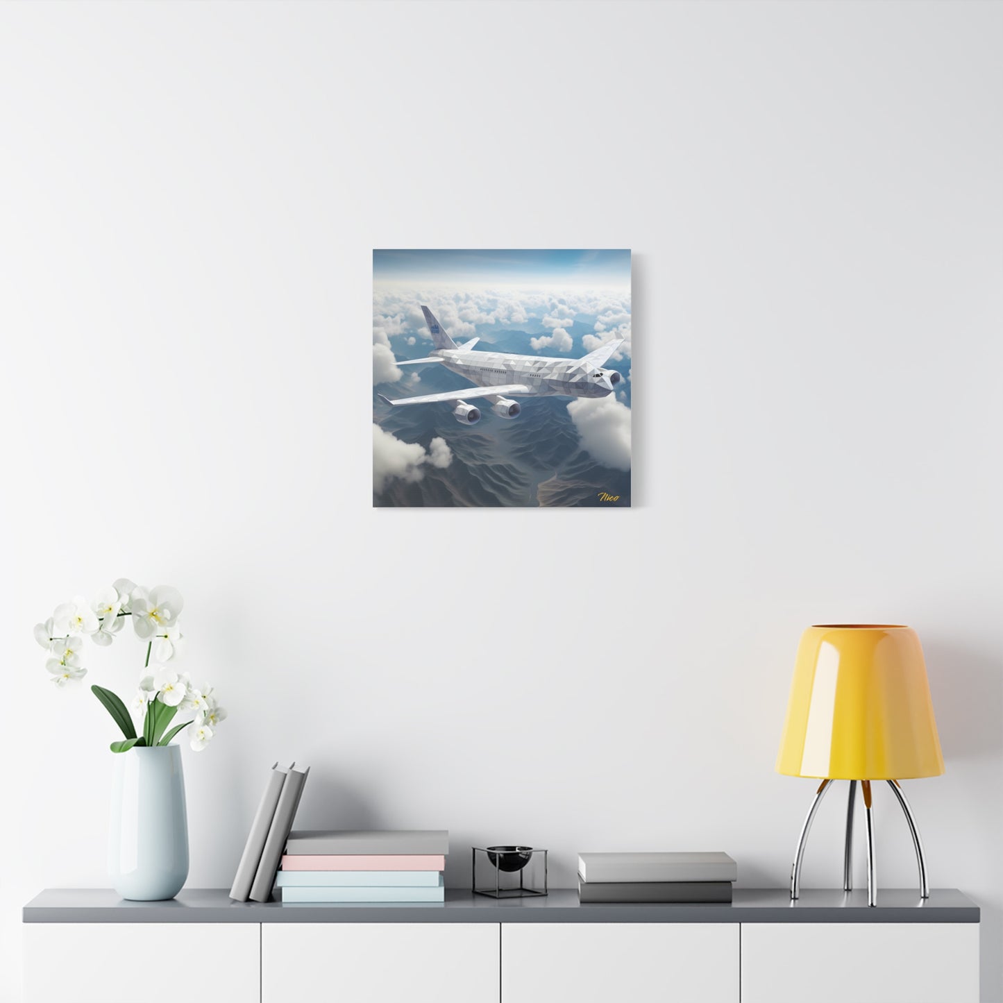 Passenger Jet Series Print #7 - Streched Matte Canvas Print, 1.25" Thick