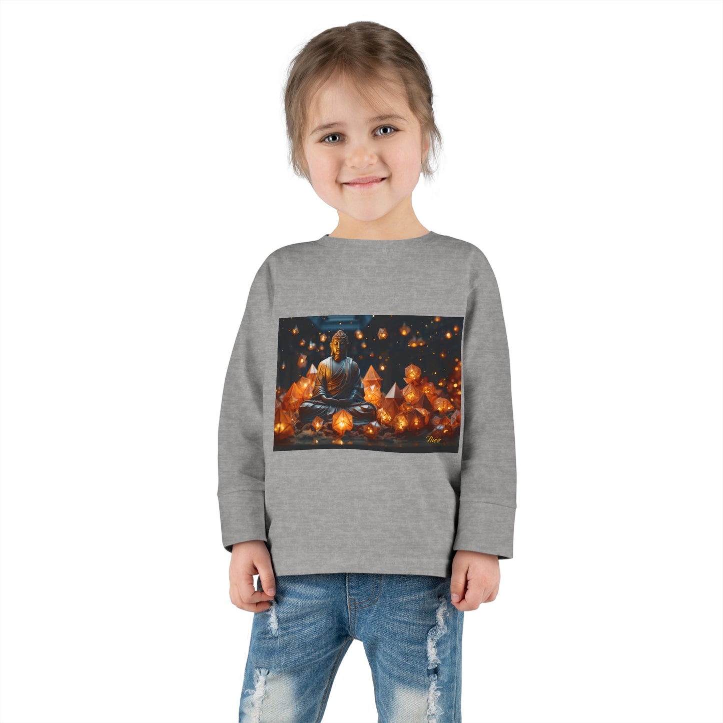 Ascending Buddha Series Print #9 Toddler Long Sleeve Tee