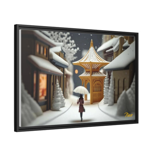Asian Snow Series Print #5 - Extended Black Framed Canvas Print
