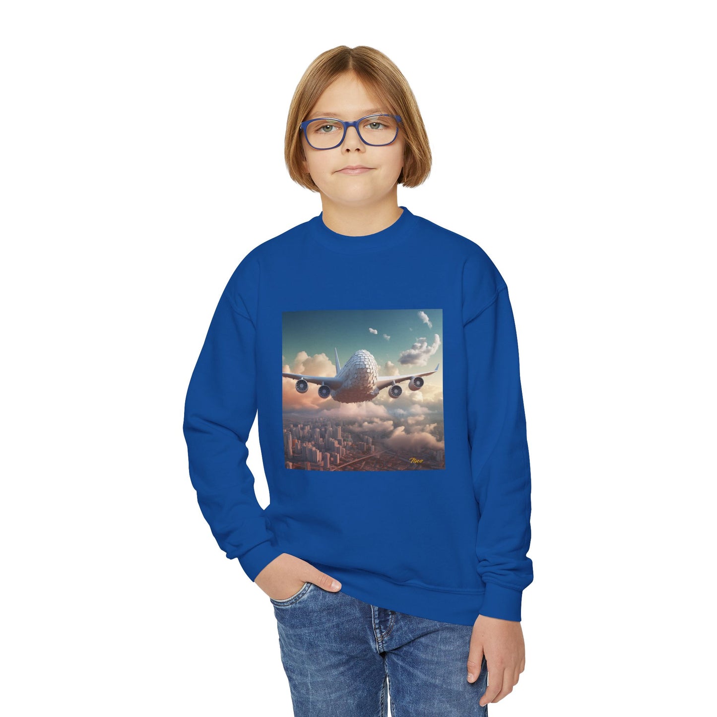 Frequent Flyer Miles Series Print #1 Youth Crewneck Sweatshirt