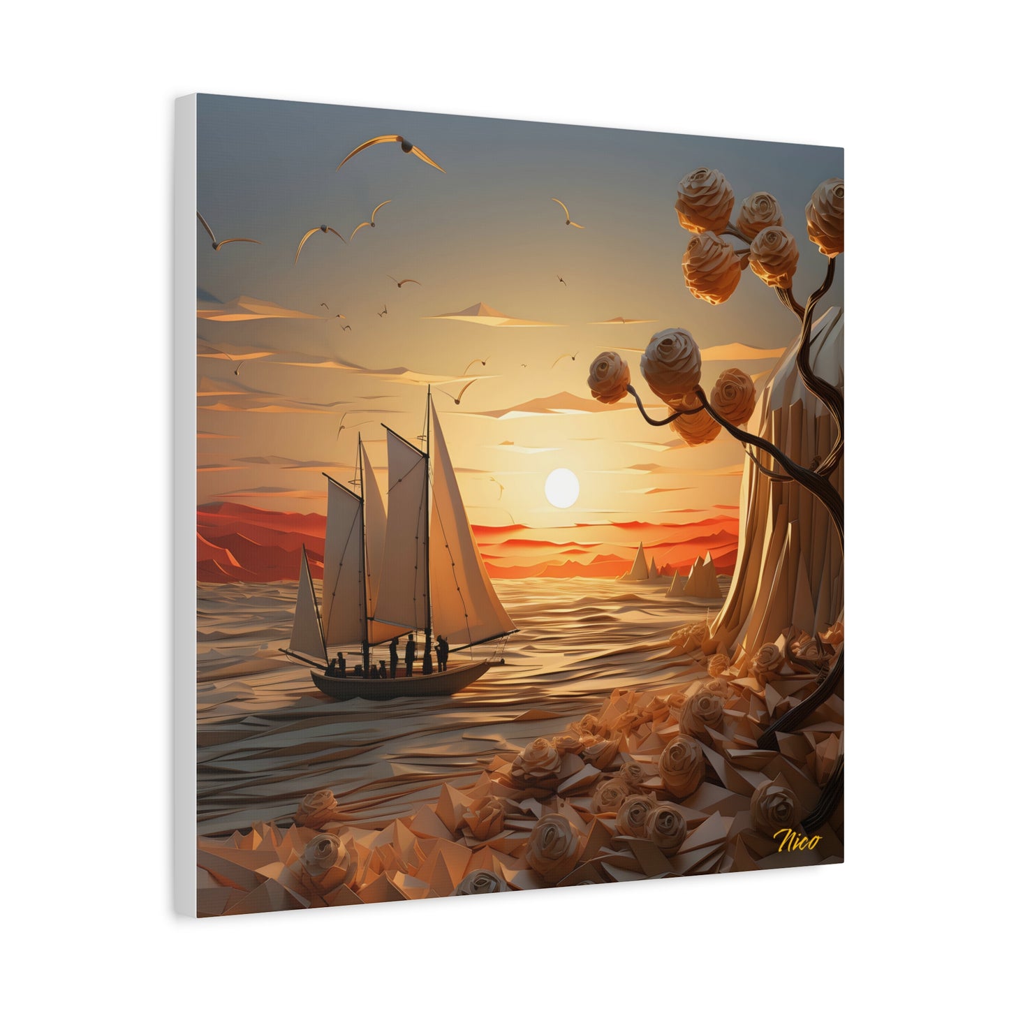 Into The Sunset Series Print #10 - Streched Matte Canvas Print, 1.25" Thick