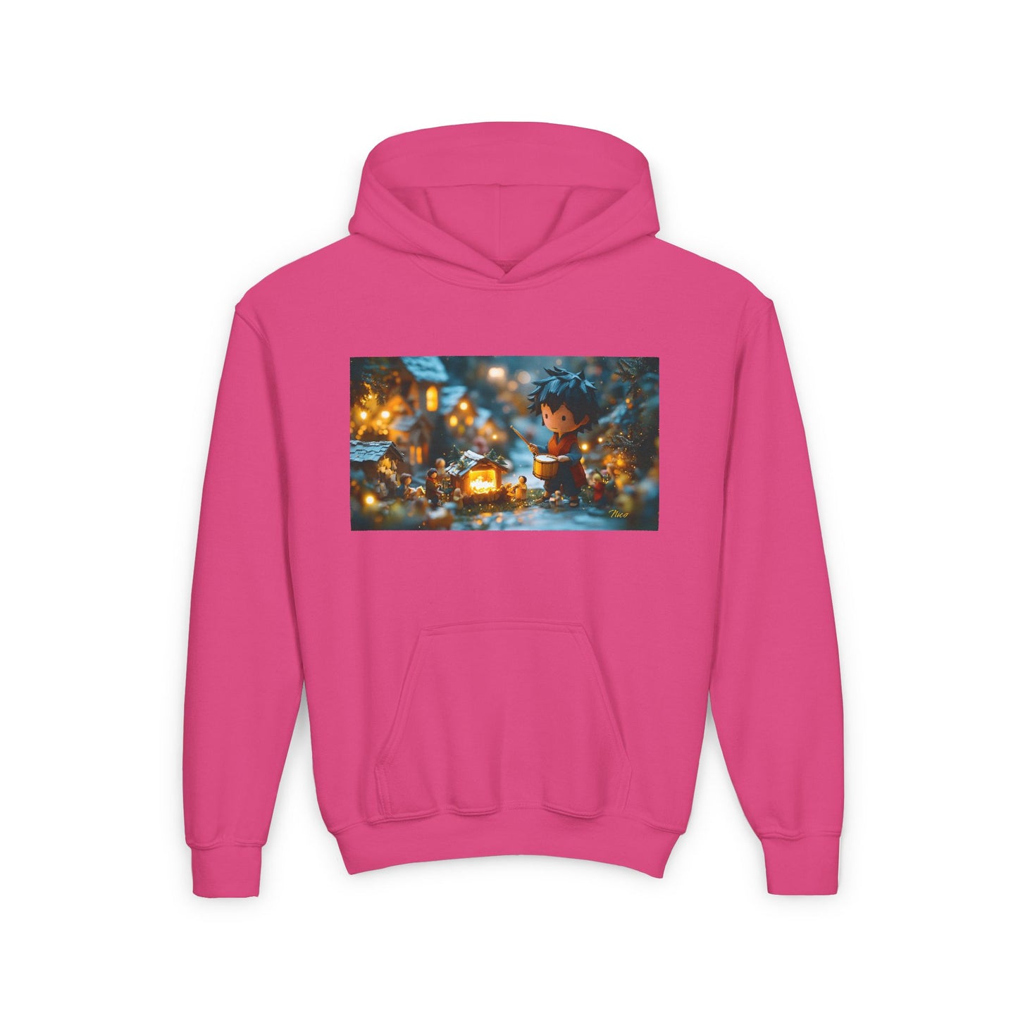 Chirstmas 2024 Series Print #8 Youth Heavy Blend Hooded Sweatshirt