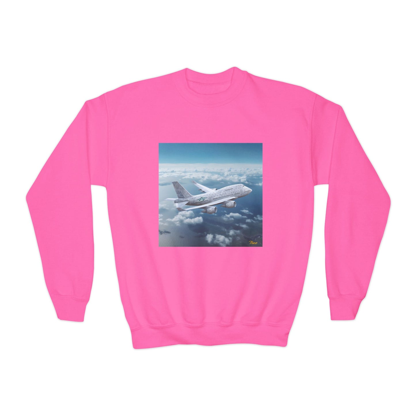 Frequent Flyer Miles Series Print #3 Youth Crewneck Sweatshirt