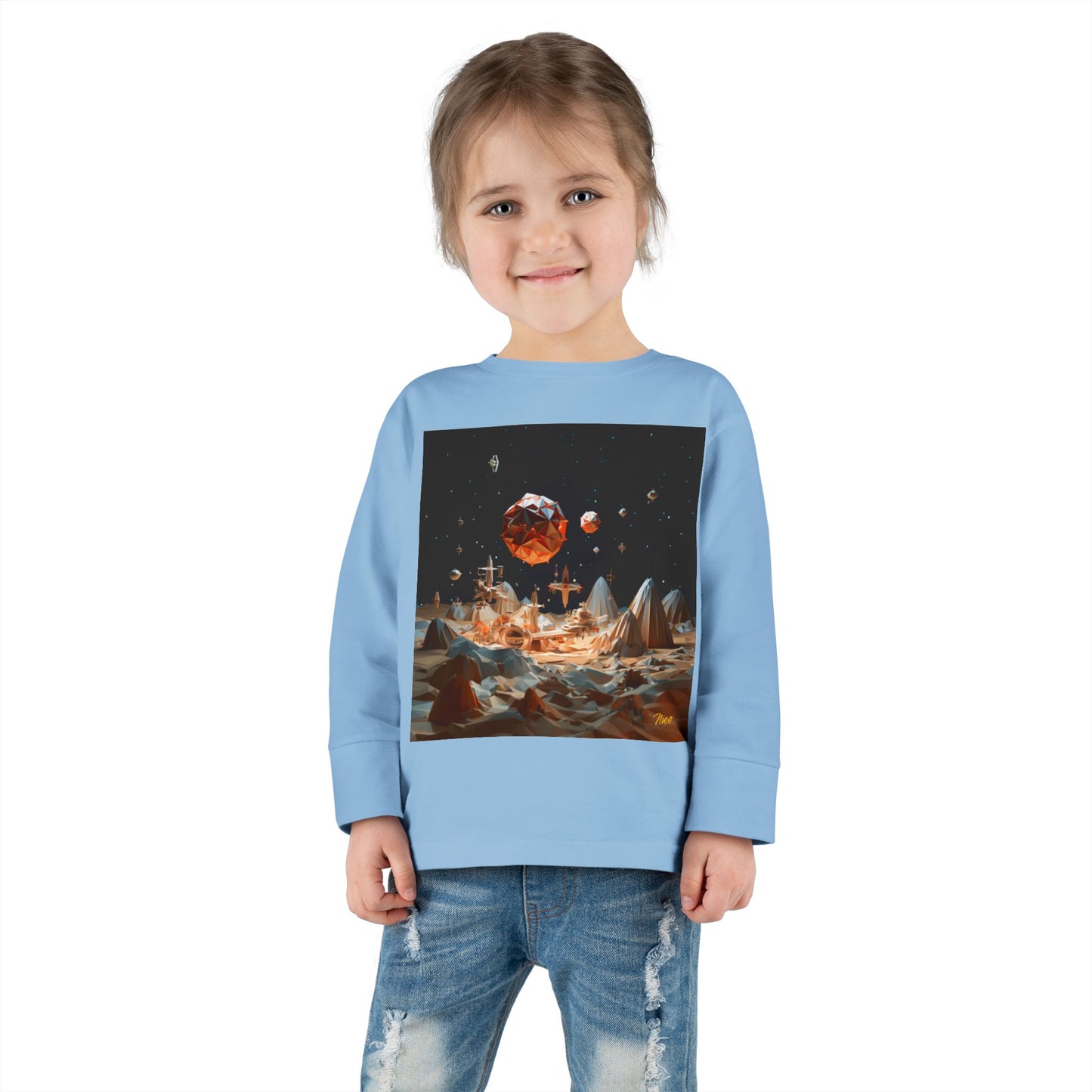 Elons' Dream Series Print #7 Toddler Long Sleeve Tee