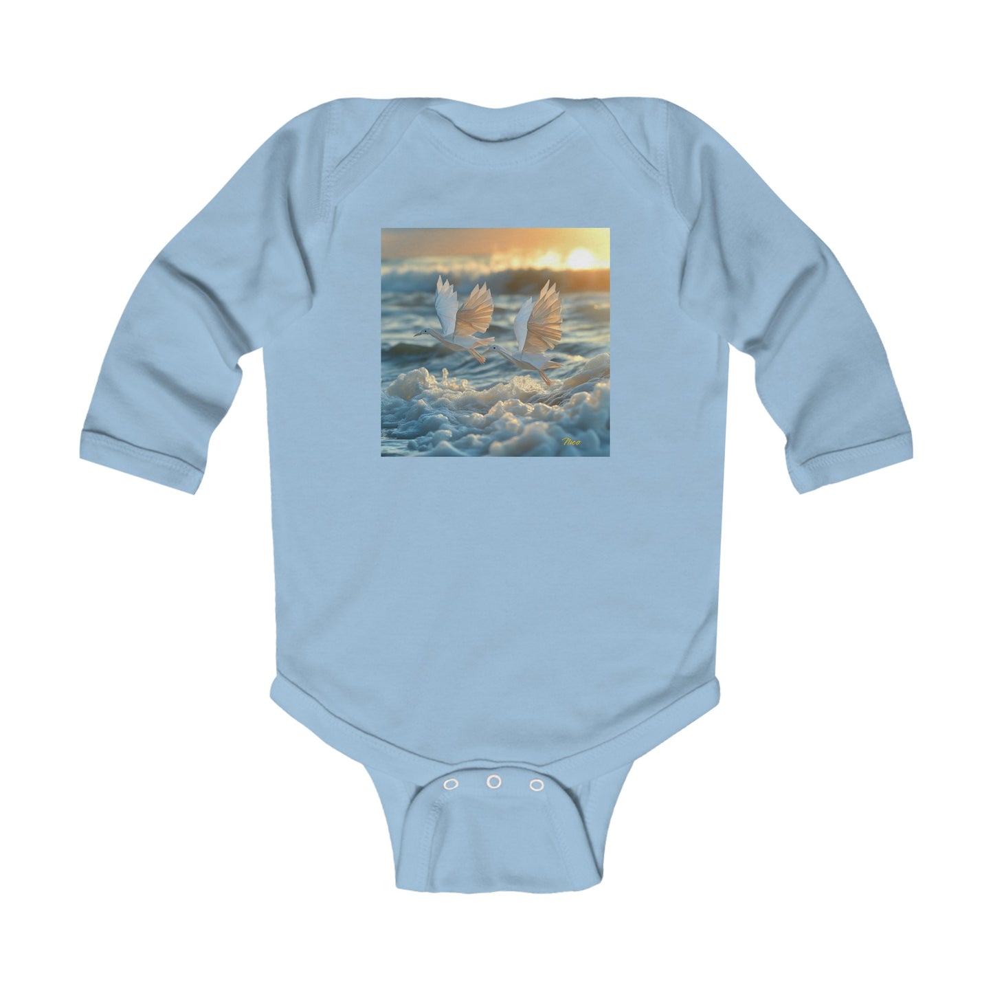 By The Seaside Series Print #5 Infant Long Sleeve Bodysuit