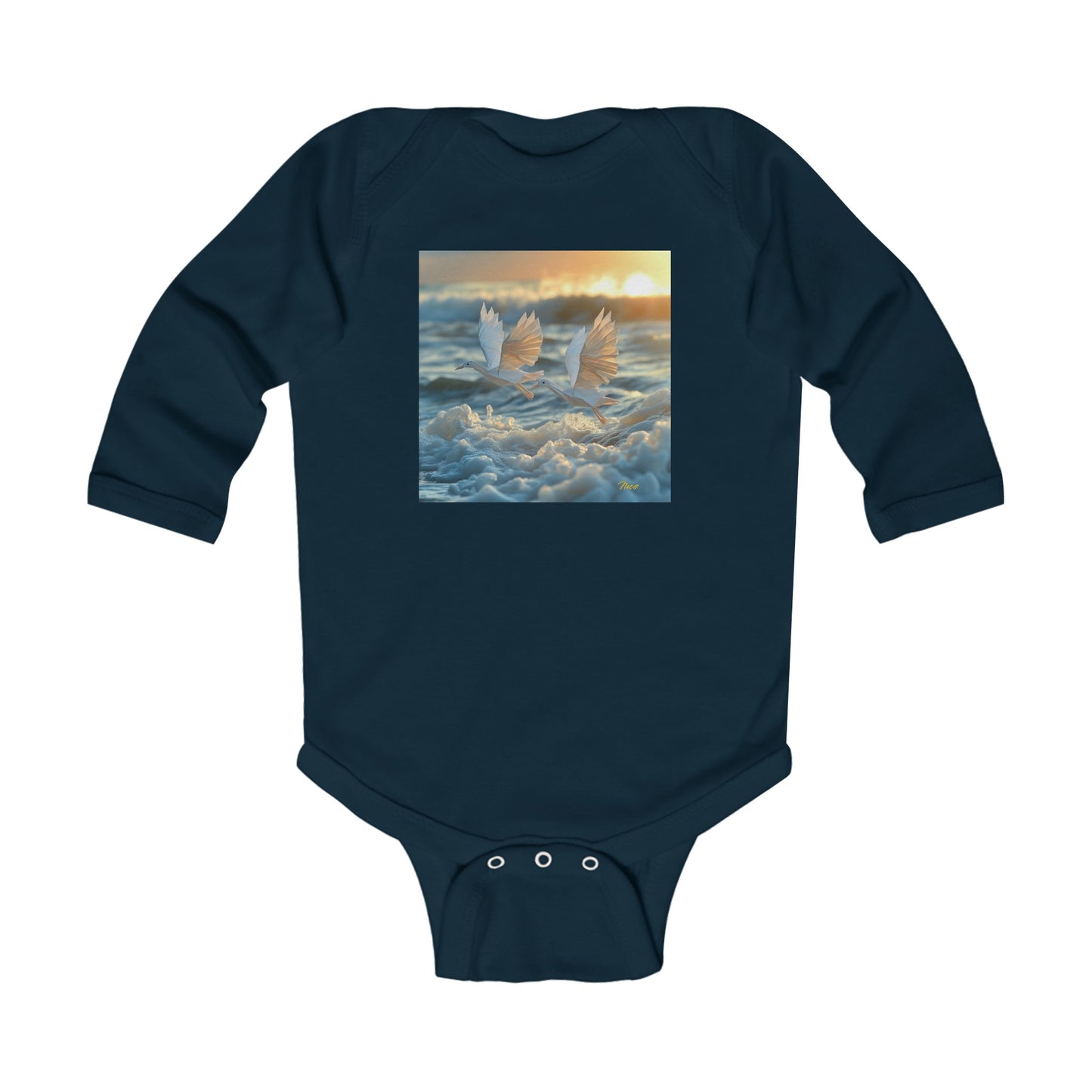 By The Seaside Series Print #5 Infant Long Sleeve Bodysuit