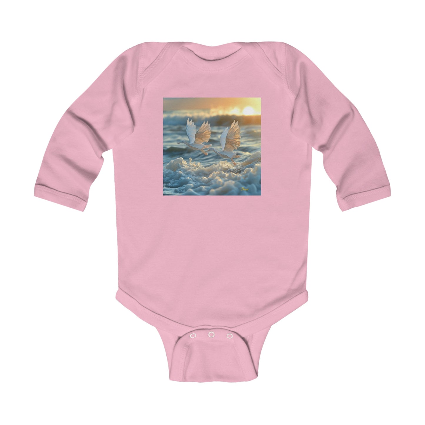 By The Seaside Series Print #5 Infant Long Sleeve Bodysuit