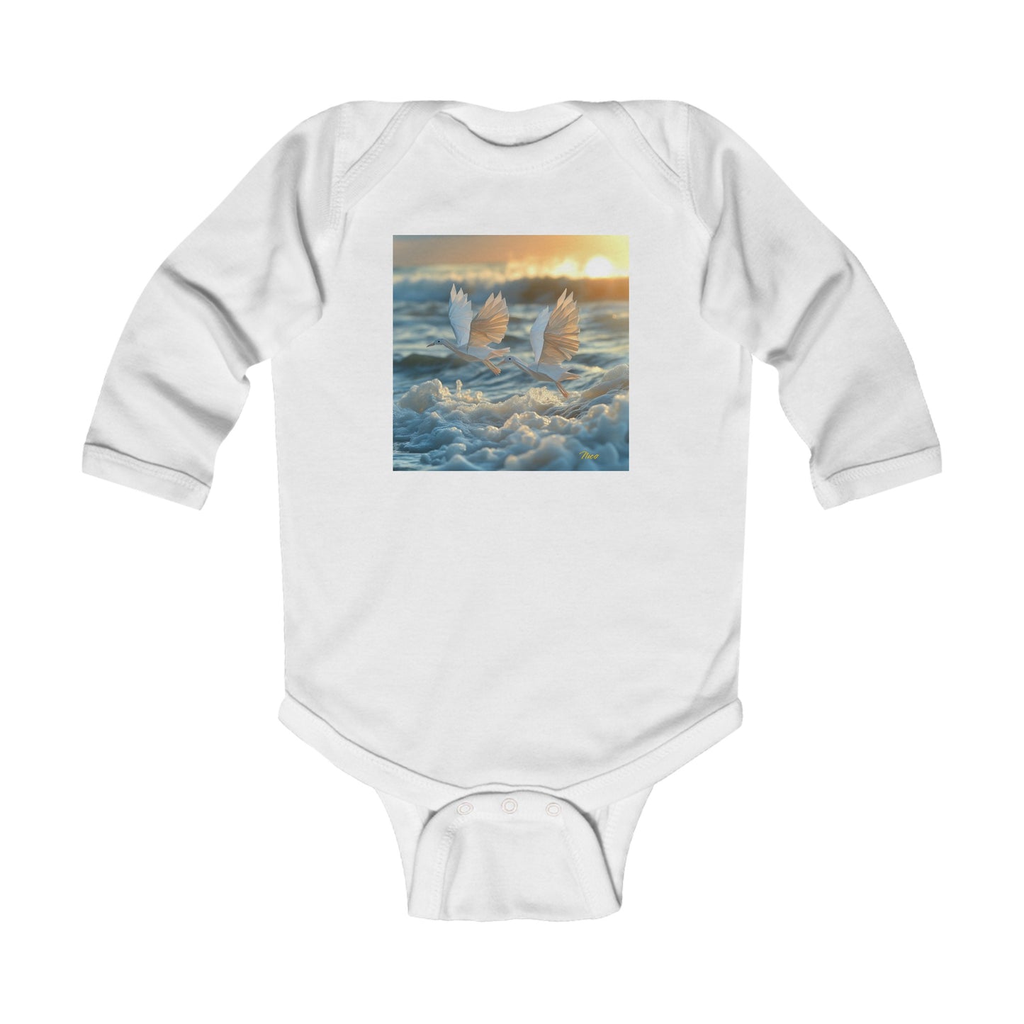 By The Seaside Series Print #5 Infant Long Sleeve Bodysuit