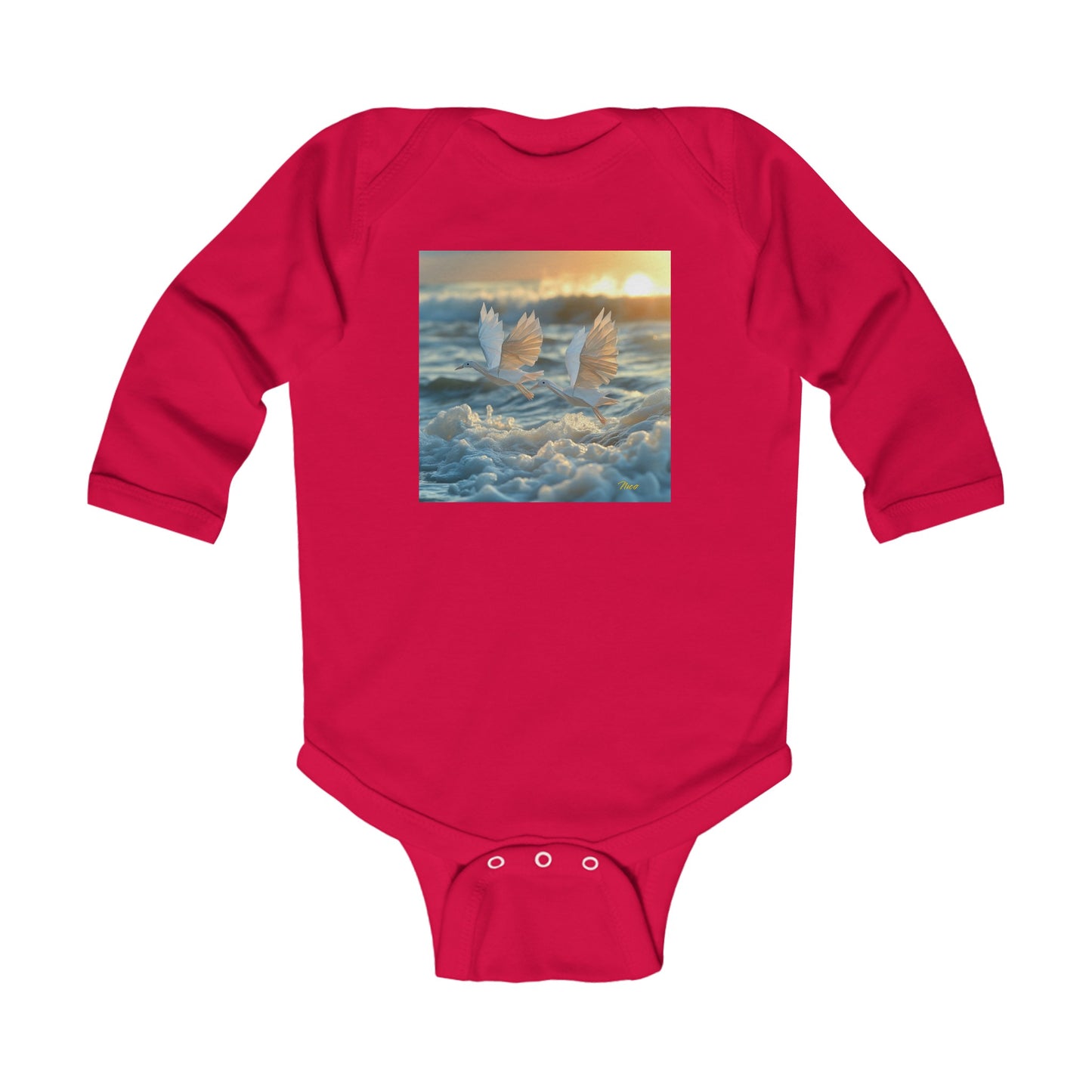 By The Seaside Series Print #5 Infant Long Sleeve Bodysuit