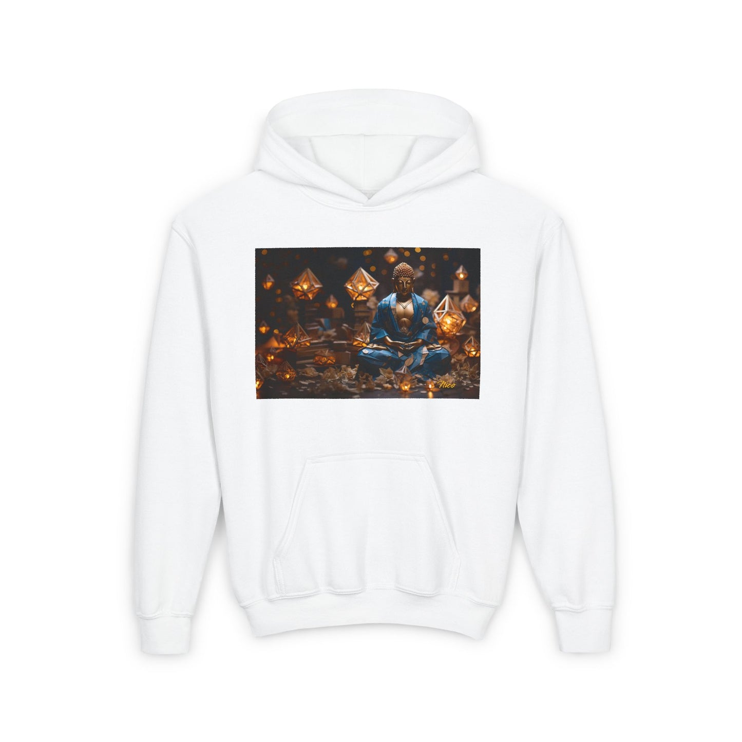 Ascending Buddah Series Print #3 Youth Heavy Blend Hooded Sweatshirt