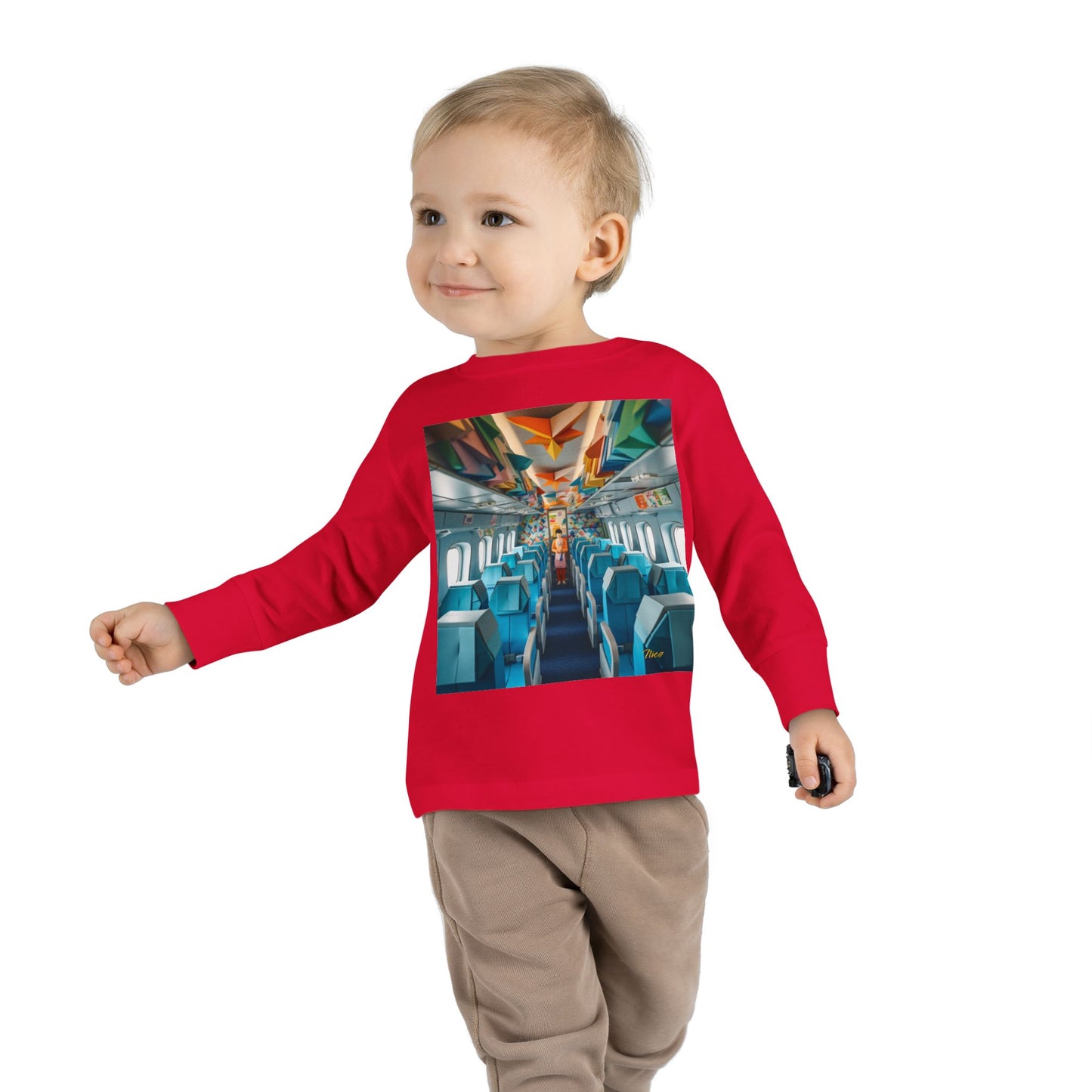 Big Ol' Jet Airliner Series Print #6 Toddler Long Sleeve Tee