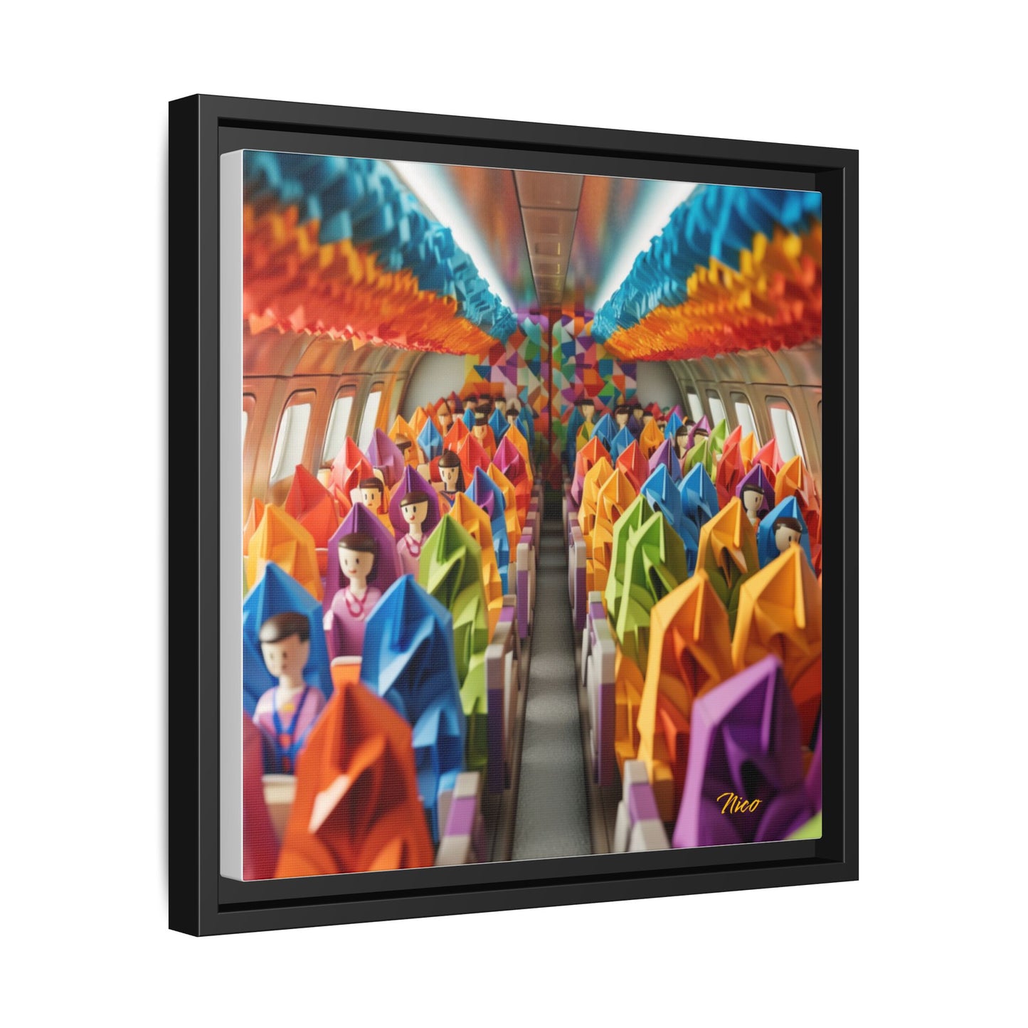 Frequent Flyer Miles Series Print #8 - Black Framed Canvas Print