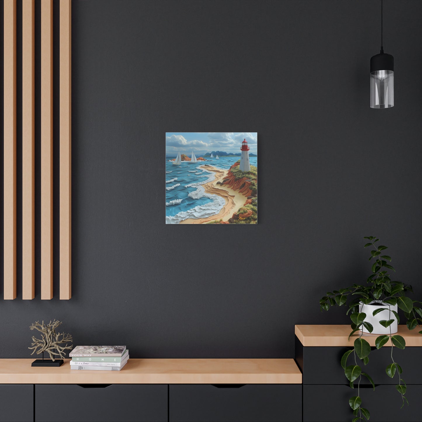 By The Seaside Series Print #4 - Streched Matte Canvas Print, 1.25" Thick