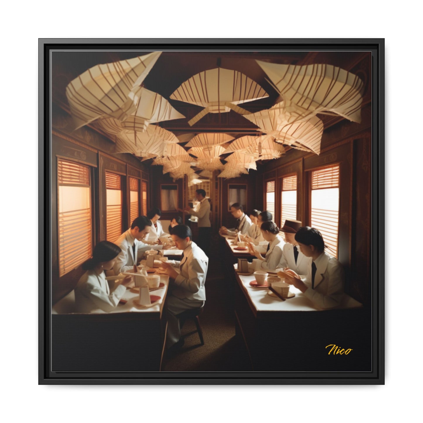 Orient Express Series Print #4 - Black Framed Canvas Print