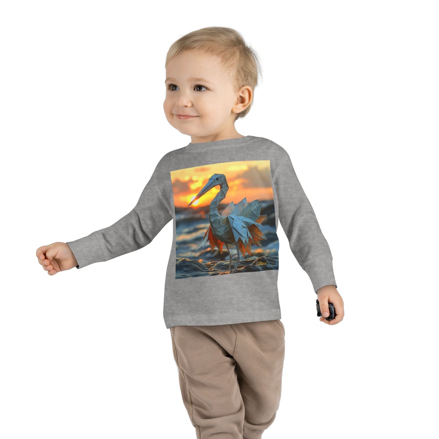 By The Seaside Series Print #1 Toddler Long Sleeve Tee