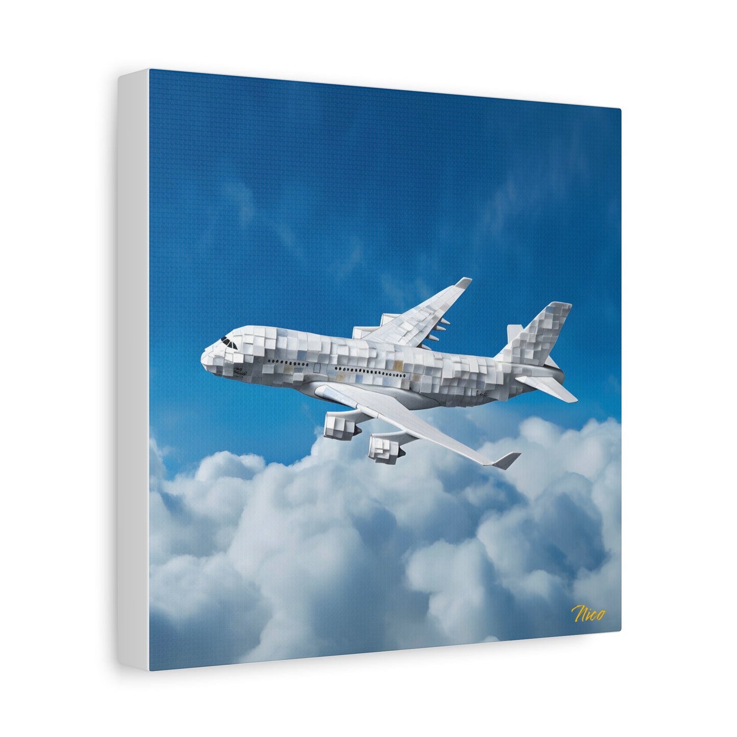 Frequent Flyer Miles Series Print #5 - Streched Matte Canvas Print, 1.25" Thick