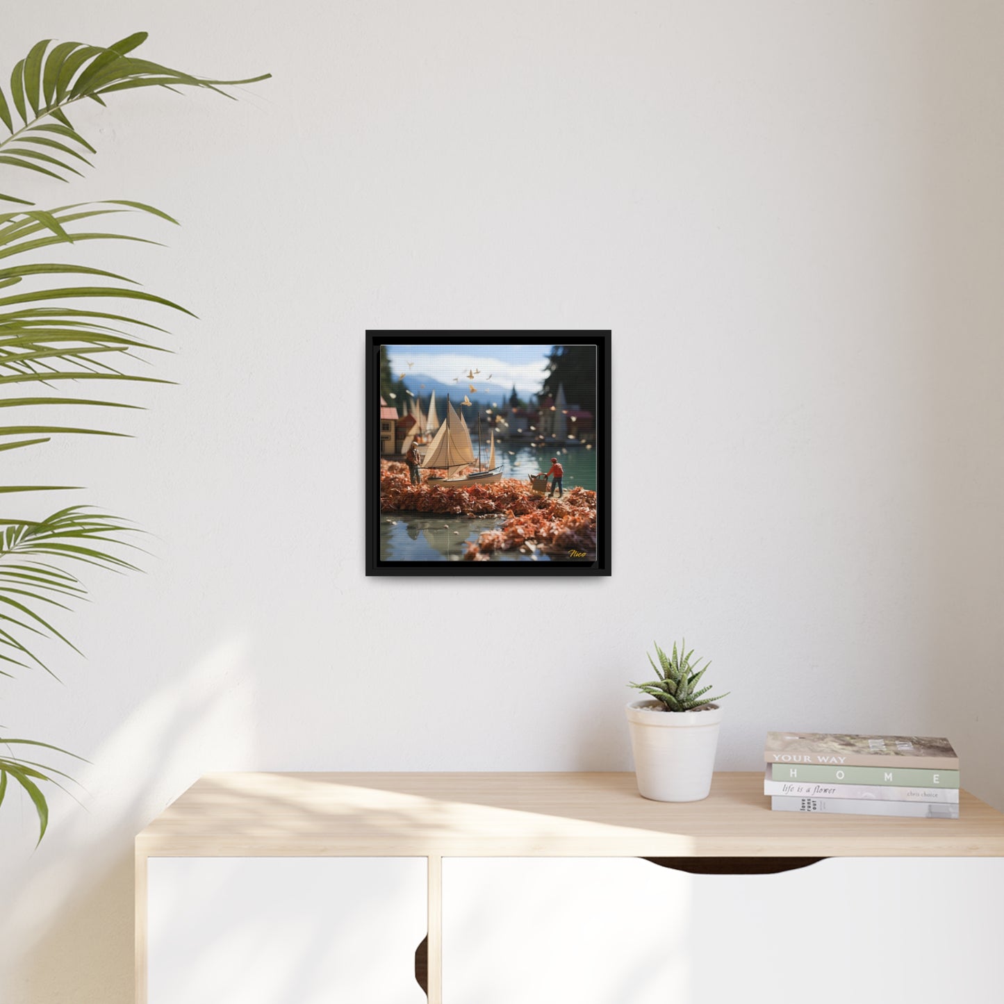 On The Docks By The Bay Series Print #5 - Black Framed Canvas Print