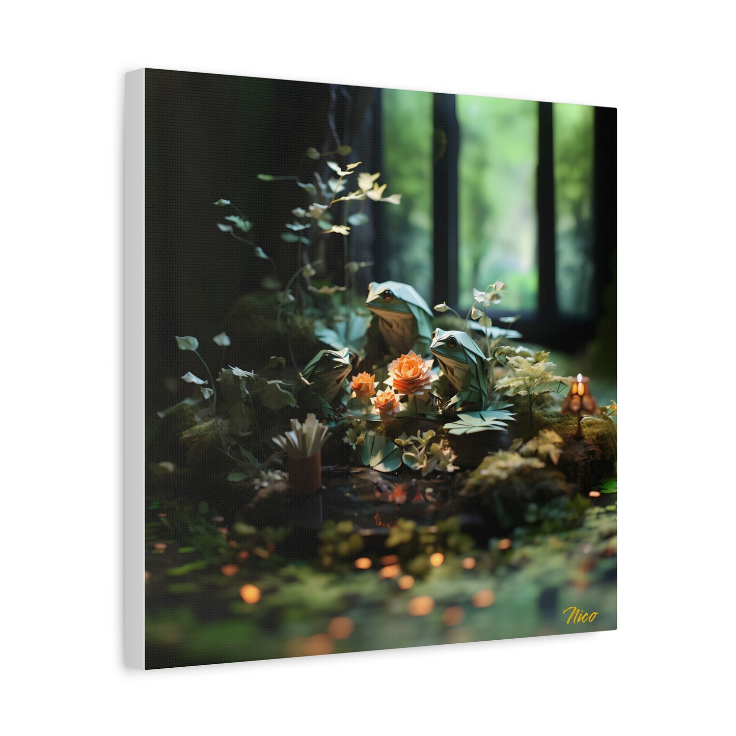 Relaxing By The Brook Series Print #1 - Streched Matte Canvas Print, 1.25" Thick