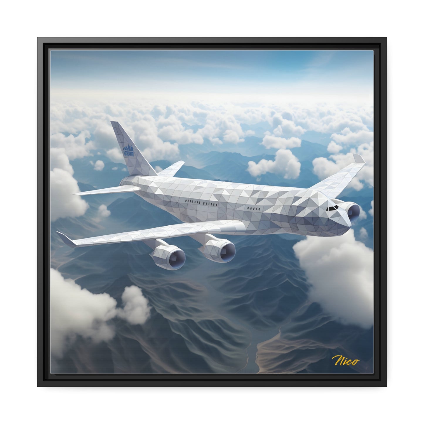 Frequent Flyer Miles Series Print #7 - Black Framed Canvas Print