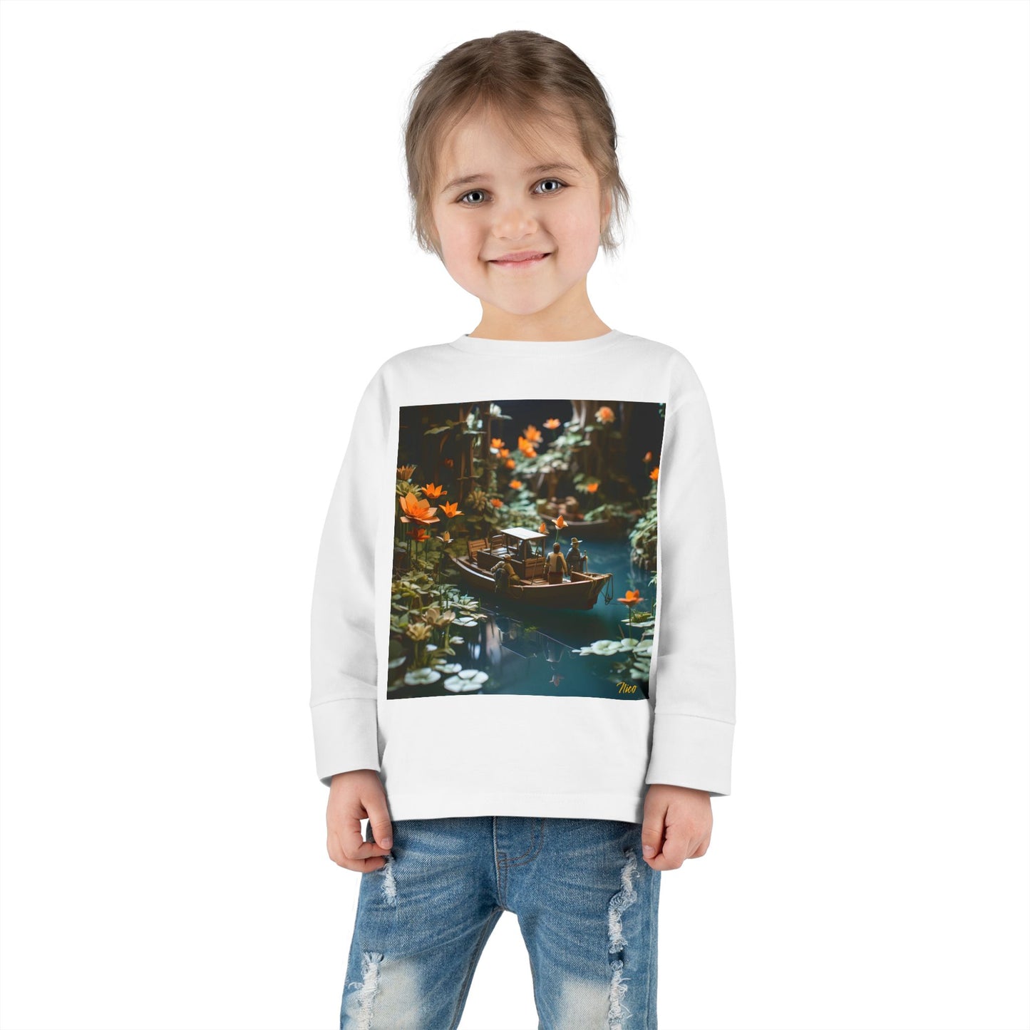 Born On A Bayou Series Print #4 Toddler Long Sleeve Tee