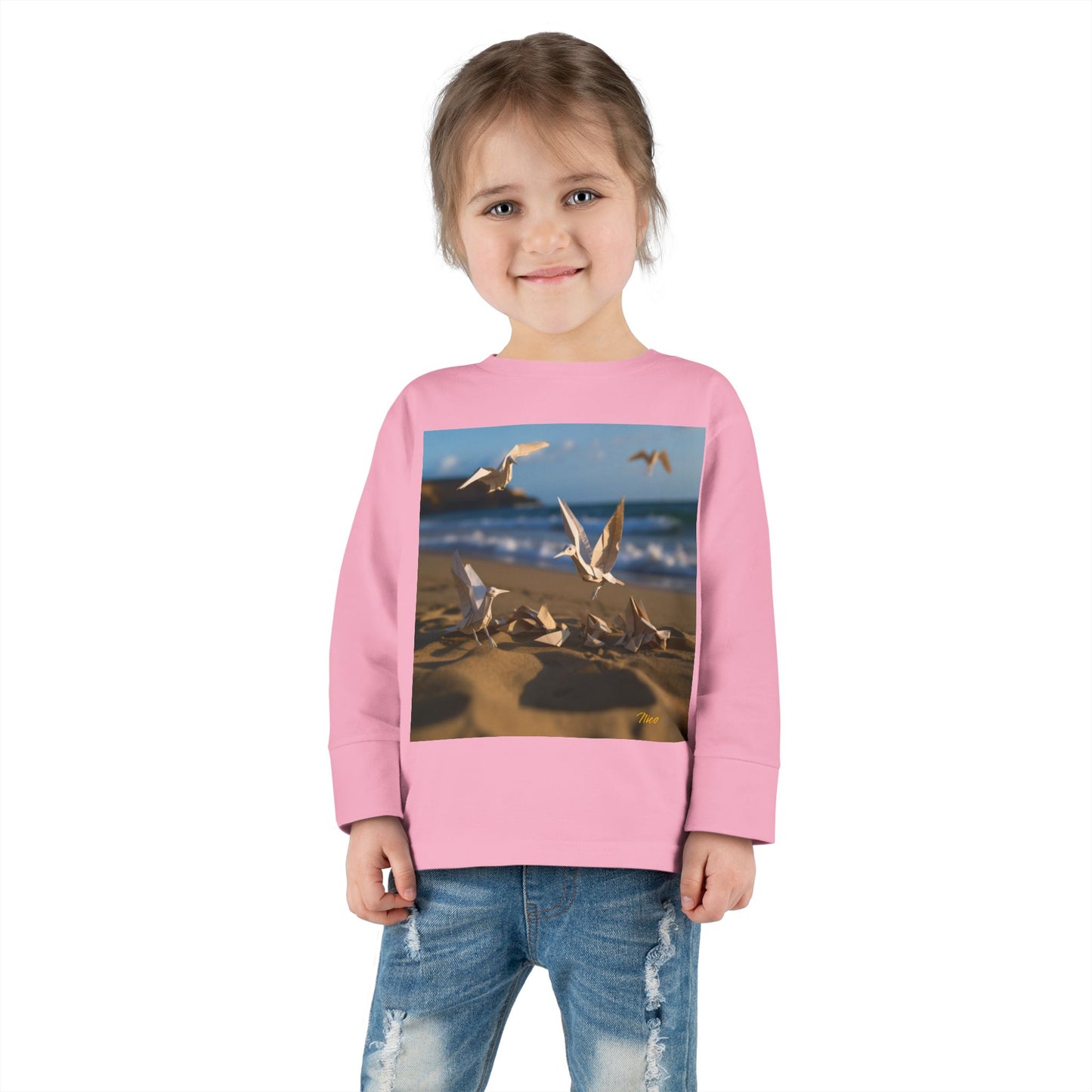 By The Seaside Series Print #7 Toddler Long Sleeve Tee