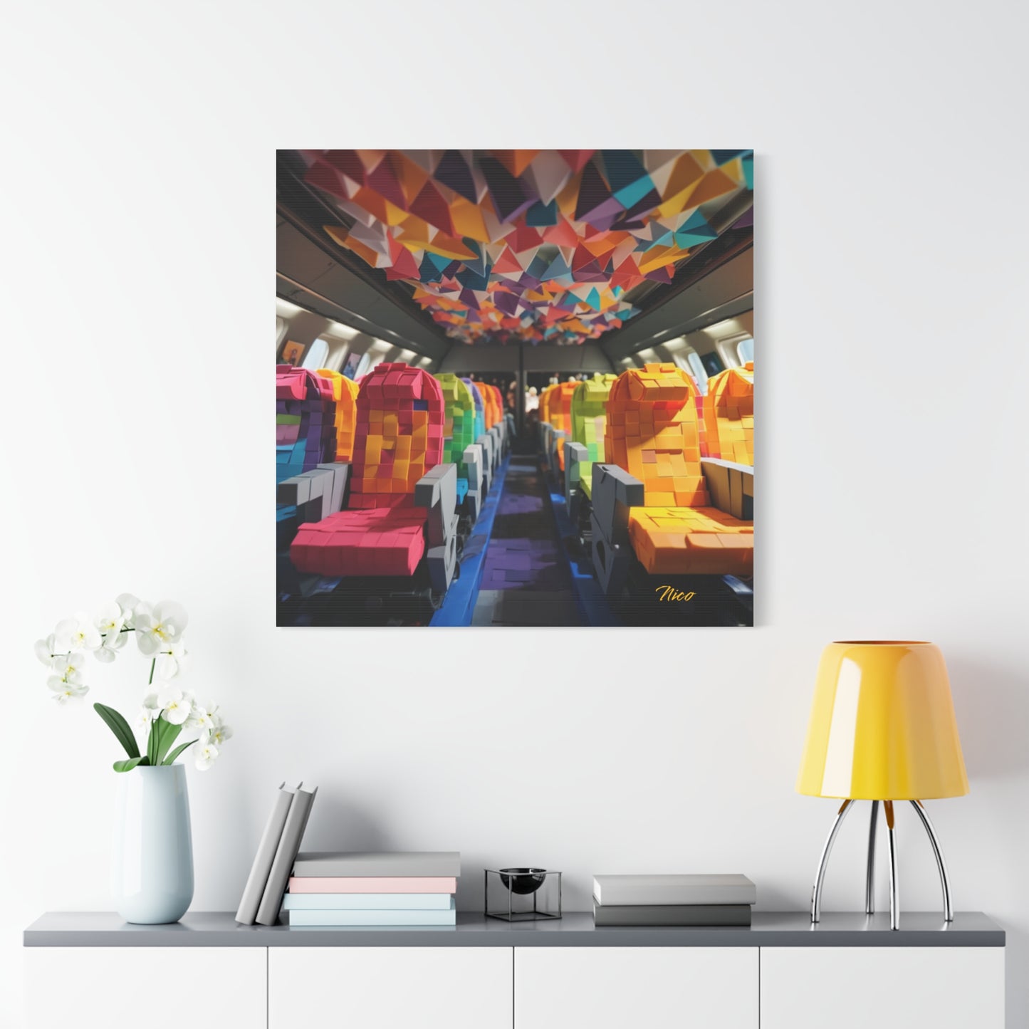 Frequent Flyer Miles Series Print #4 - Streched Matte Canvas Print, 1.25" Thick