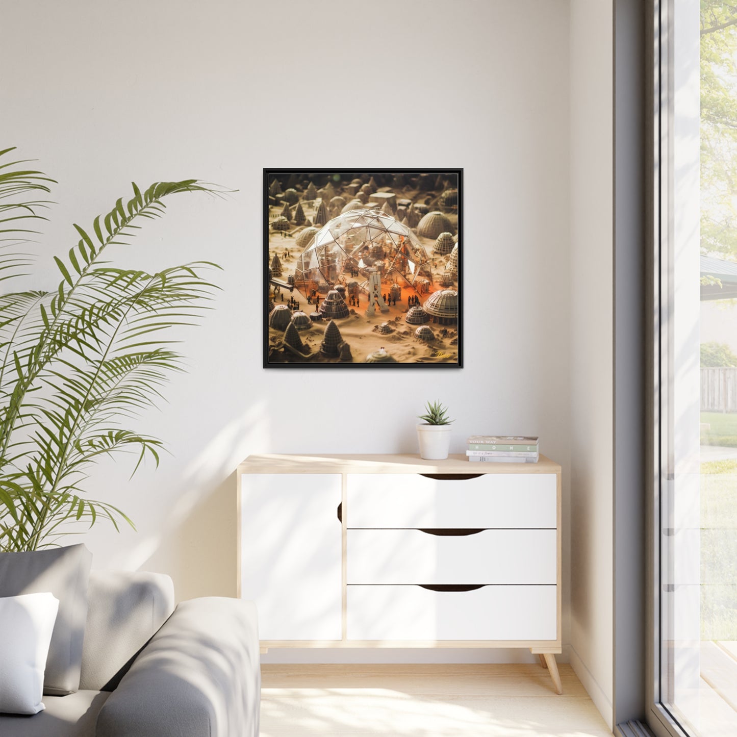 Elons' Dream Series Print #9 - Black Framed Canvas Print